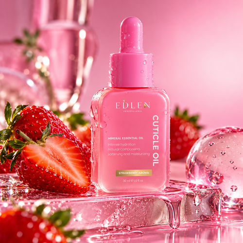 Edlen Cuticle Oil — Strawberry Aroma, 30 ml